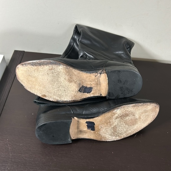 Coach Womens Cheyenne Leather Boots Sz 7 Black Riding Equestrian Over The Knee - Picture 11 of 11